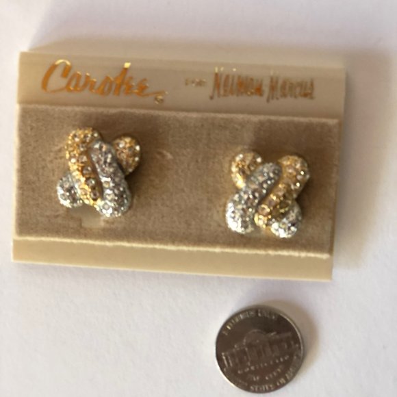Vintage Carolee - Neiman Marcus Knot Earrings NWT - Picture 6 of 6